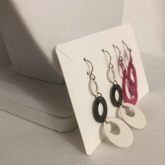 Retro 80's Style Fashion Earrings 4 Pairs - Picture 5 of 9